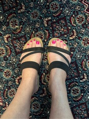 Women’s Black Strappy Slide Sandals - Cliffs by White Mountain - 8